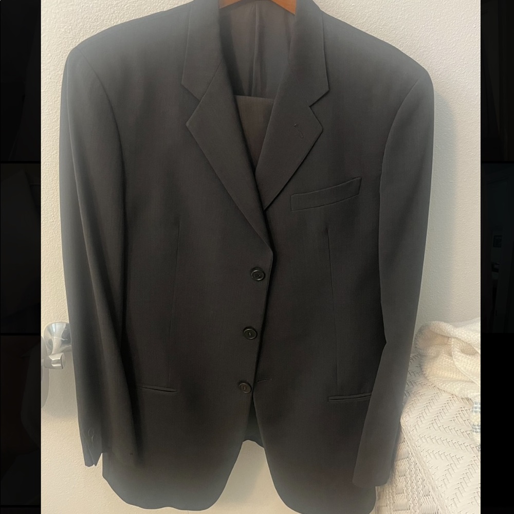 Armani charcoal suit